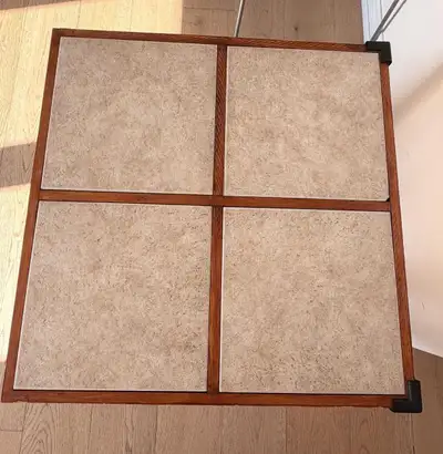 Square Wood and Tile Top Table, View more