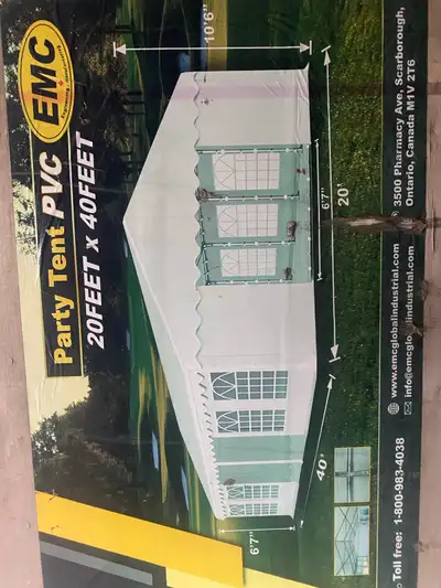 Heavy duty water proof tent 40x20 feet brand new origenl packing.