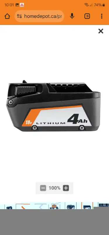 2 RIDGID 18V Lithium-Ion 4.0 Ah Batteries  W Charger & Bag Kit in Power Tools in Windsor Region - Image 5