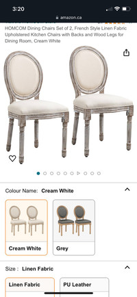 2 - Brand New French Country Chairs, In the box