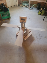 For sale ceiling fan with remote in great condition. Asking $50