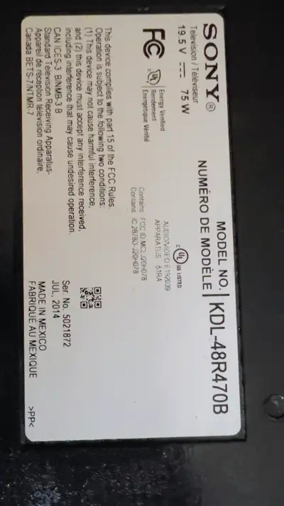 I'm selling a used Sony 32" TV, model KDL-48R470B, which offers great picture quality and reliable p...