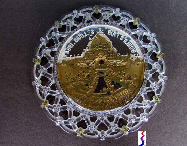 EAPG Goofus 1904 St. Louis World’s Fair Lattice Edge Plate Souve in Arts & Collectibles in Kitchener / Waterloo - Image 3