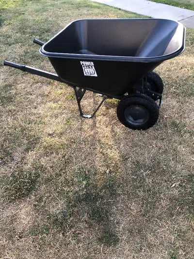 $180 for heavy duty wheelbarrow with 2 wheels You will need a big van or pick up truck to pick it up...