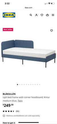 Twin Bedframe and Mattress and Cover