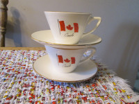 Canada Day   tea cups and saucers