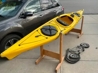 OLD TOWNE CAYUGA KAYAK FOR SALE 14'*6" long 3 storage compartments with sealing covers larger 2 cove...