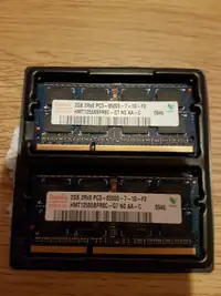 Laptop RAM 2 x 2GB PC3 DDR3
