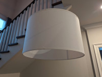 Linen Ceiling Drum Lamp