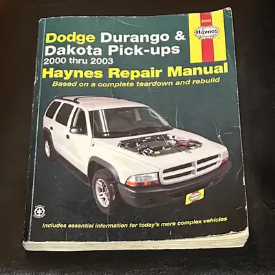 Dive into the inner workings of your ride with this Haynes repair manual for 2000-2003 Dodge Durango...
