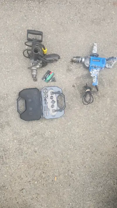 mastercraft 1/2 inch chuck drill and max ceramic hole saws175$, View more