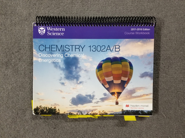 Western Science Chemistry 1302A/B Textbook/Workbook in Textbooks in London