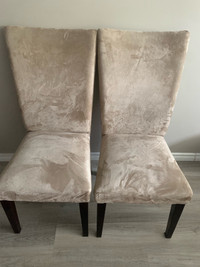 Suede dining chairs 30$ Obo