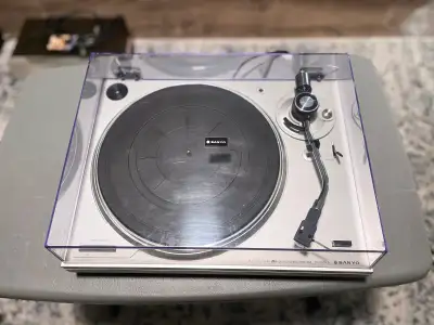 SANYO TP-1005A turntable record player, View more