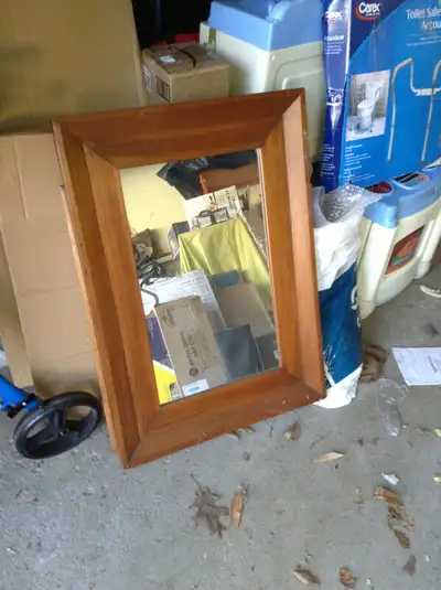 Vintage mirror with gorgeous pine frame for sale, View more