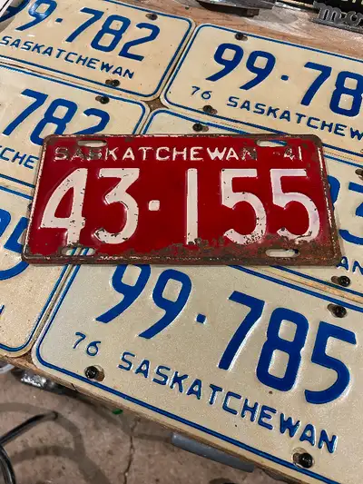 1941 Sask licence plate $50 phone or text if interested. 306-960-2052 also check out my other ads fo...