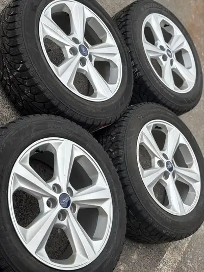 OEM 18”Ford Escape/MachE/MKC/Maverick(5x108)+Hankook snows Set of Four Authentic 18 inch FORD alloy...