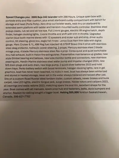 Refer to ad for full description