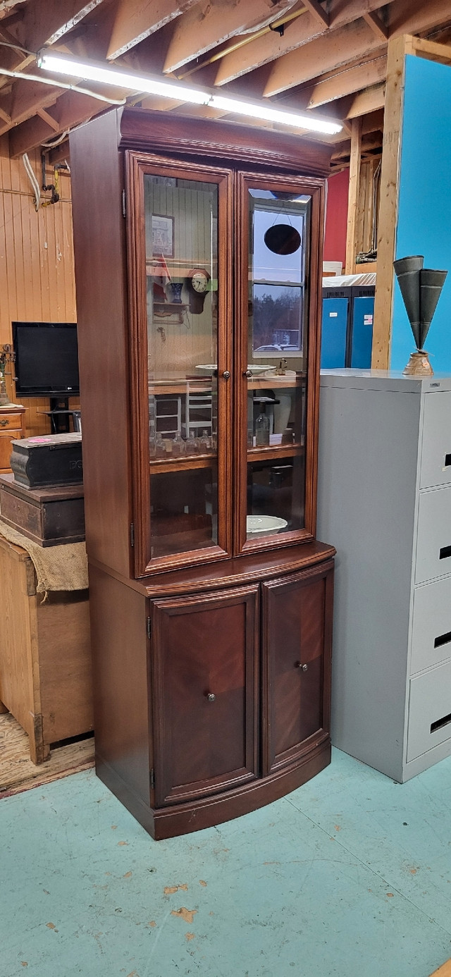 Curved Front Display Cabinet - Glass Doors in Hutches & Display Cabinets in Trenton