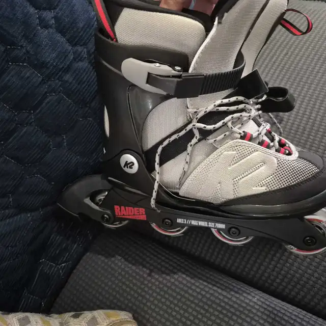 K2 Skate Youth Raider Inline Skates, Gray/Red in Skates & Blades in Ottawa - Image 4