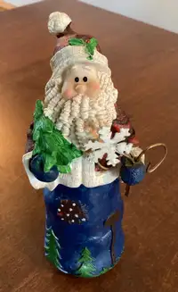Hand Painted Resin Christmas Standing Santa Claus Figurine Decor