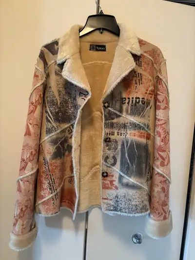 Beautiful Faux Shearling Jacket- Size L/XL, View more