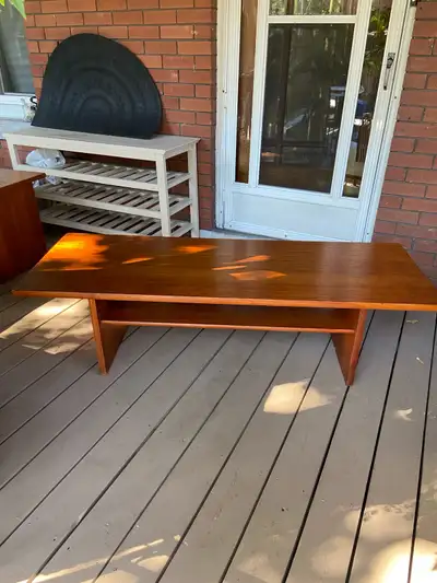MCM Teak Wood Coffee Table with 2 matching end tables, View more