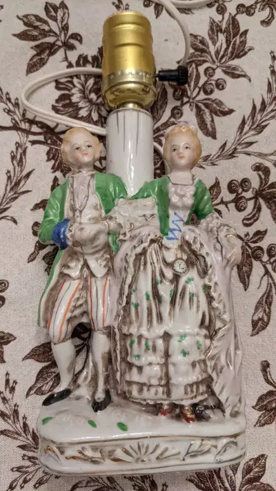 Vintage Ceramic Lamp with Couple, View more