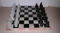 Vintage Onyx/Marble Chess set  1988 and Checkers set