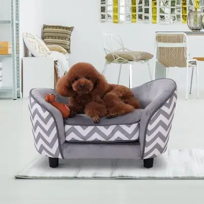 PawHut Pet Soft Warm Sofa Elevated Dog Puppy Sleeping Bed, View more