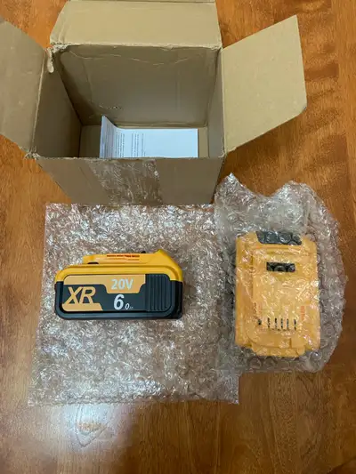 **Asking price is for both batteries.** Upgraded 6000mAh 20V Lithium-ion DCB206 DCB207 Replacement B...