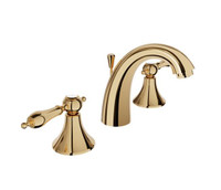 Baril 8" widespread lav faucet - polished gold CLEARANCE!