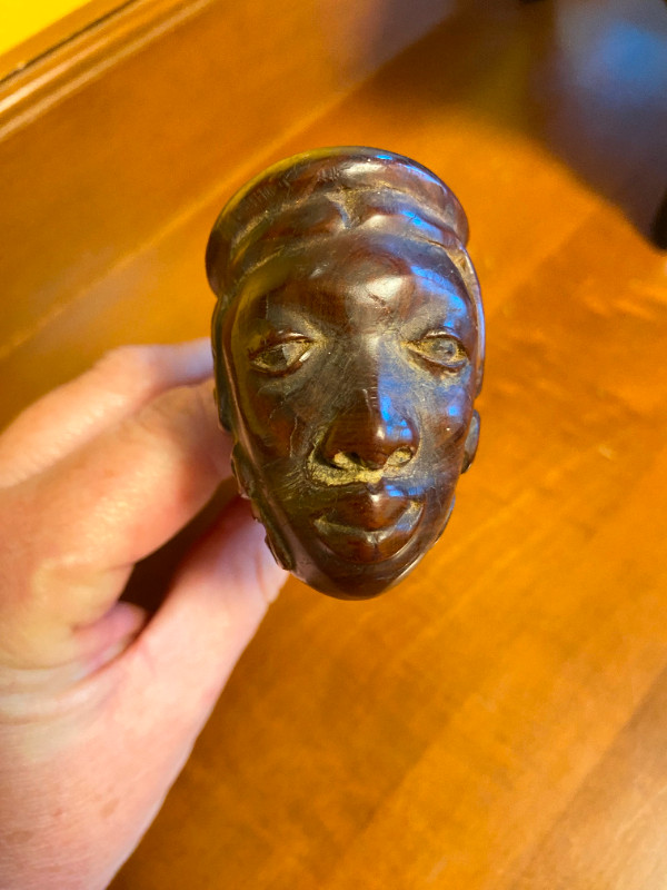 Vintage Wooden Carved Folk Art Figural Face Head Smoking Pipe in Arts & Collectibles in Oshawa / Durham Region - Image 4