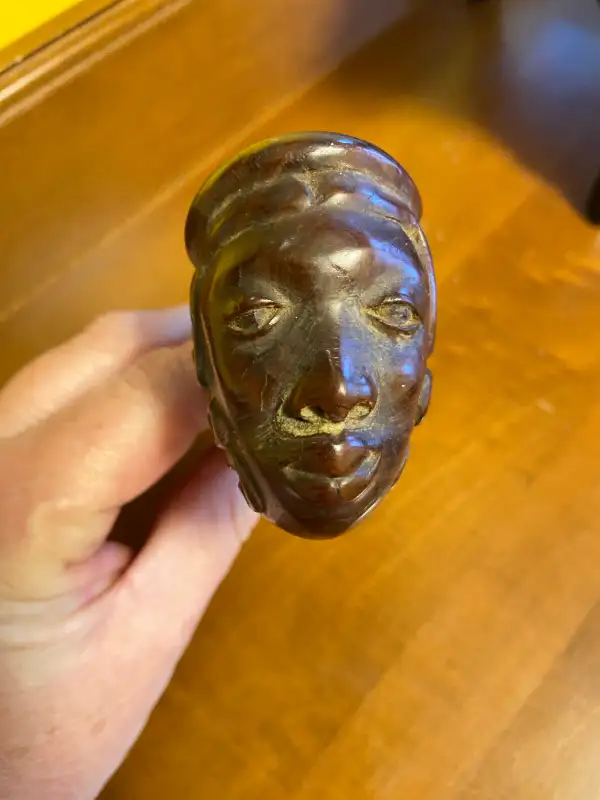 Vintage Wooden Carved Folk Art Figural Face Head Smoking Pipe in Arts & Collectibles in Oshawa / Durham Region - Image 5