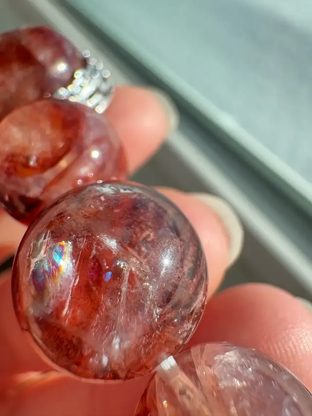 $38｜Translucent Natural Red Flower Crystal bracelet  in Jewellery & Watches in St. Albert - Image 6