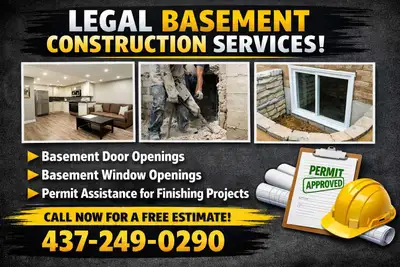 Legal basement renovation & Below grade entrance , View more