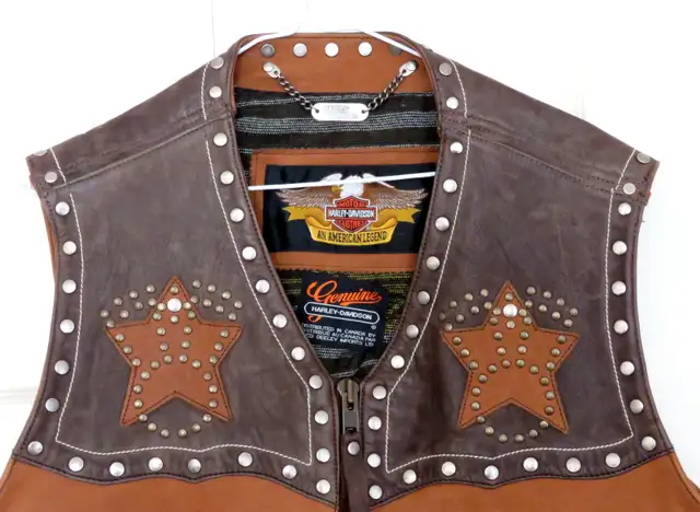 HARLEY DAVIDSON LEATHER COWBOY GILET MEN JACKET SIZE XX MINT in Men's in City of Toronto - Image 3