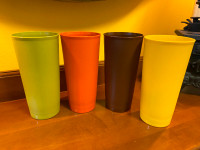 Vintage Tupperware Plastic Stackable Cups Tumblers