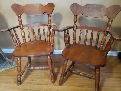 6 Solid maple chairs, View more