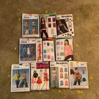 Sewing pattern (variety of 10)
