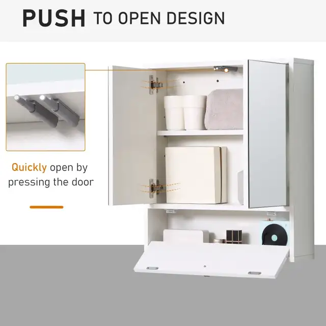 Medicine Cabinet with Mirror, Bathroom Wall Cabinet w 2 Mirror in Home Décor & Accents in Markham / York Region - Image 7