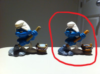 Smurfs - Vintage Mopping Janitor with Bucket (Dark Grey Mop)