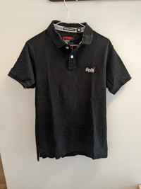 Polo noir Superdry