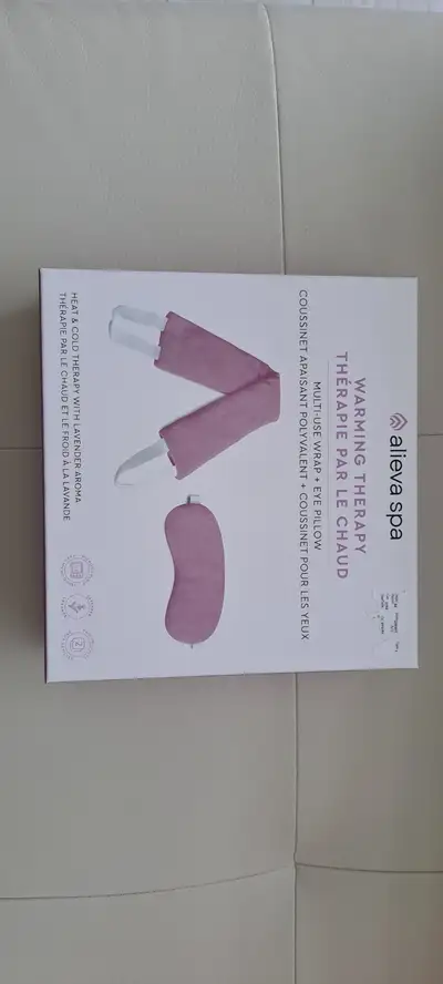 Brand New Alivea Spa Therapeutic Head Wrap & Eye Mask Set , View more