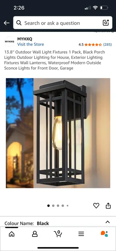 MYHXQ Outdoor Wall Light 13.8” hardwire outdoor light lantern ne, View more