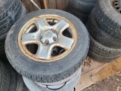Selling a single Lexus rim with a tire, size 225/55R16, as seen in the photos. Please note that the...