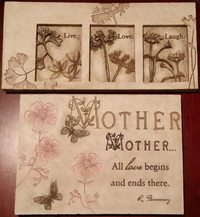 Decorative Plaques -- Live Love Laugh, Mother