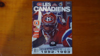 1992/93 calendrier les canadiens de montreal