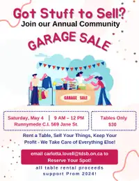 Looking for Vendors: Annual Community Garage Sale
