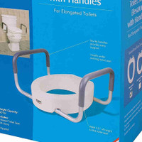 Toilet seat with handles 